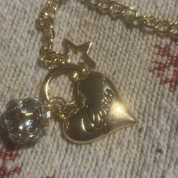 Guess Charm Bracelet gold Heart & Star Accents Toggle Closure - Picture 5 of 7